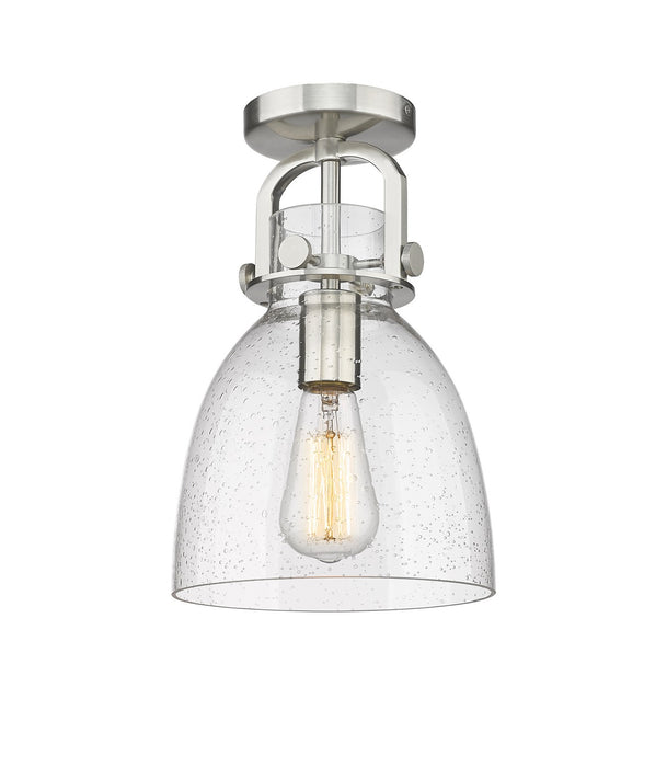 Innovations 410-1F-SN-G412-8SDY One Light Flush Mount, Satin Nickel