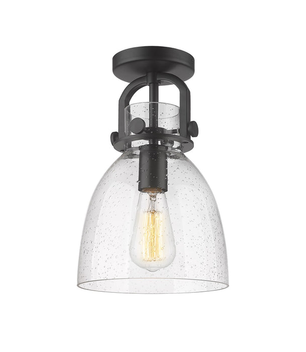 Innovations 410-1F-BK-G412-8SDY One Light Flush Mount, Matte Black