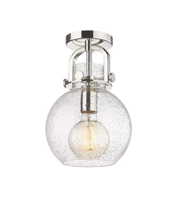 Innovations 410-1F-PN-G410-8SDY One Light Flush Mount, Polished Nickel