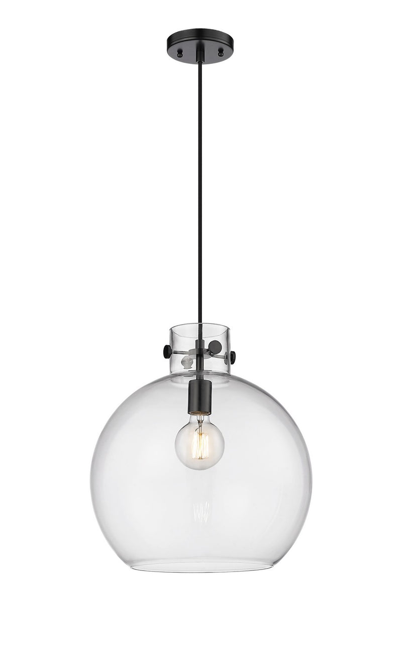 Innovations 410-1PL-BK-G410-14CL One Light Pendant, Matte Black