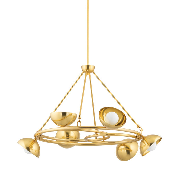 Corbett Lighting 403-06-VB LED Chandelier, Vintage Brass
