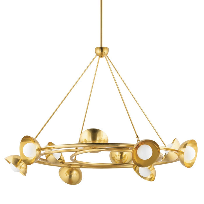 Corbett Lighting 403-10-VB LED Chandelier, Vintage Brass