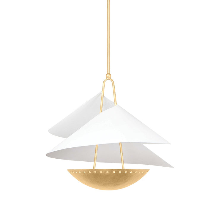 Corbett Lighting 411-24-VGL/GSW Three Light Pendant, Vintage Gold Leaf/Gesso White