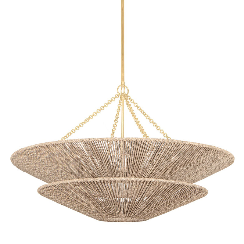 Corbett Lighting 412-40-GL Eight Light Chandelier, Gold Leaf