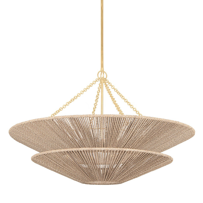 Corbett Lighting 412-40-GL Eight Light Chandelier, Gold Leaf