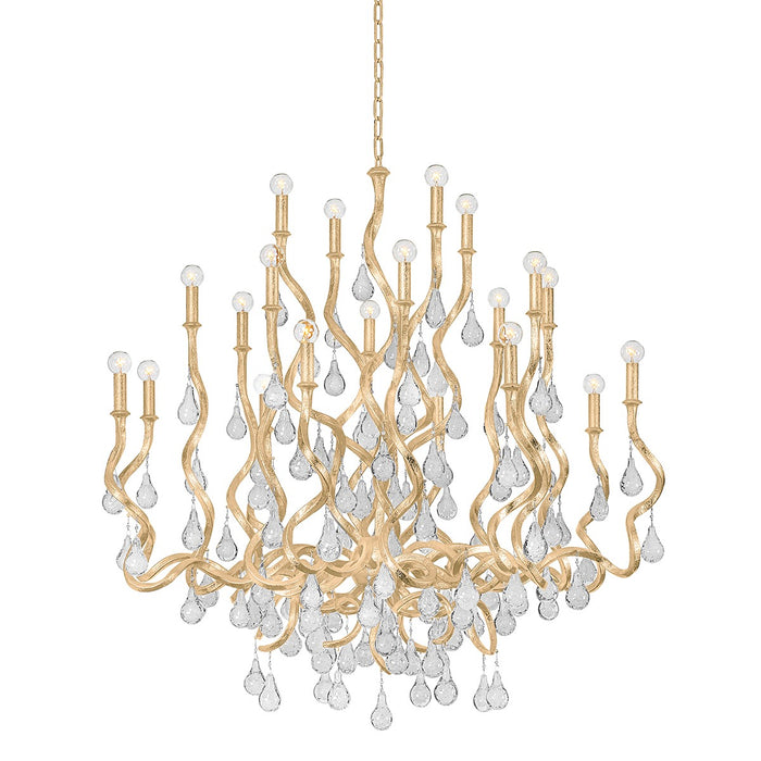 Corbett Lighting 414-48-GL 20 Light Chandelier, Gold Leaf