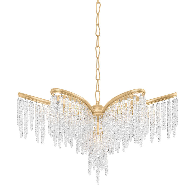 Corbett Lighting 415-23-GL Five Light Chandelier, Gold Leaf