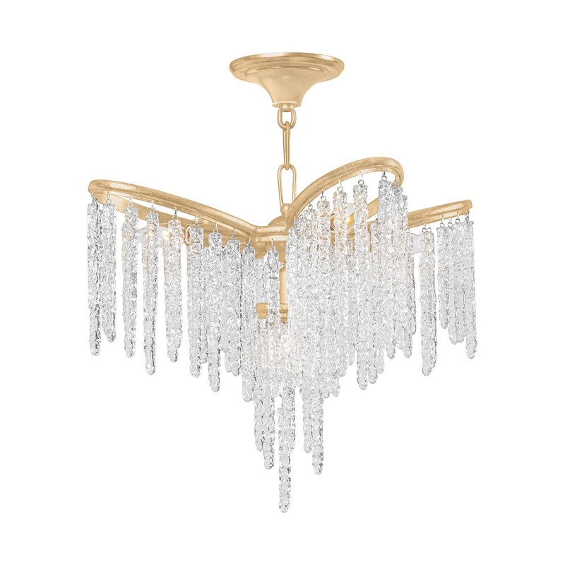 Corbett Lighting 415-32-GL Seven Light Chandelier, Gold Leaf