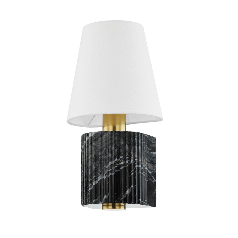 Corbett Lighting 426-16-VB/BM One Light Wall Sconce, Vintage Brass