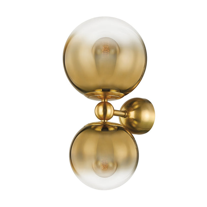Corbett Lighting 427-02-VPB Two Light Wall Sconce, Vintage Polished Brass
