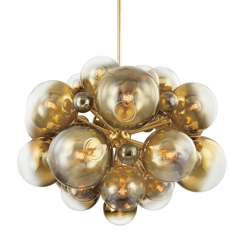 Corbett Lighting 427-54-VPB 25 Light Chandelier, Vintage Polished Brass