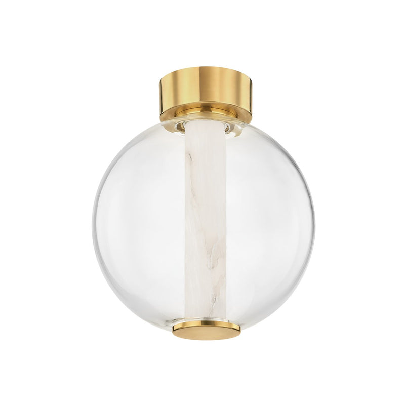 Corbett Lighting 432-01-VB LED Flush Mount, Vintage Brass