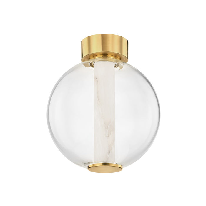 Corbett Lighting 432-01-VB LED Flush Mount, Vintage Brass