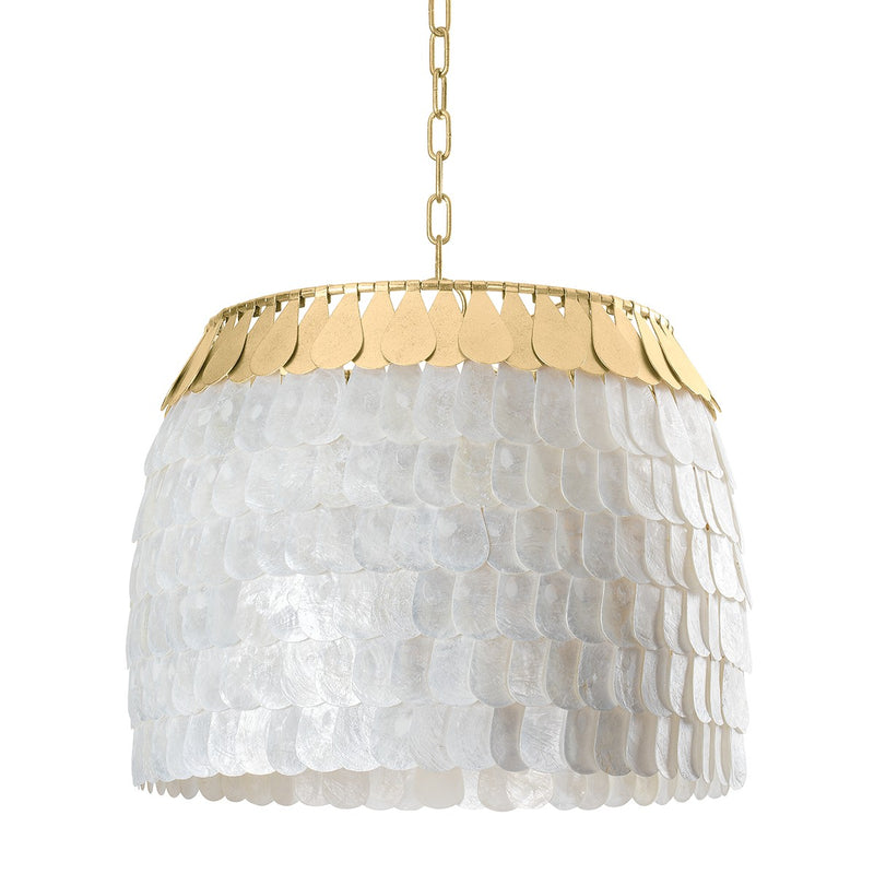 Corbett Lighting 434-18-VGL Four Light Chandelier, Vintage Gold Leaf
