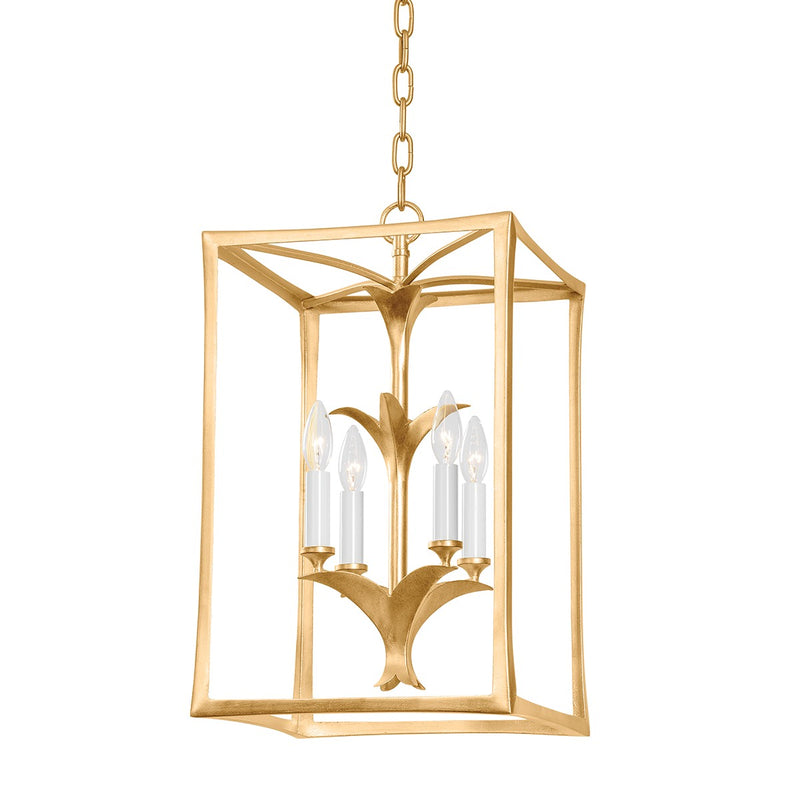 Corbett Lighting 435-31-VGL/GL Four Light Lantern, Vintage Gold Leaf
