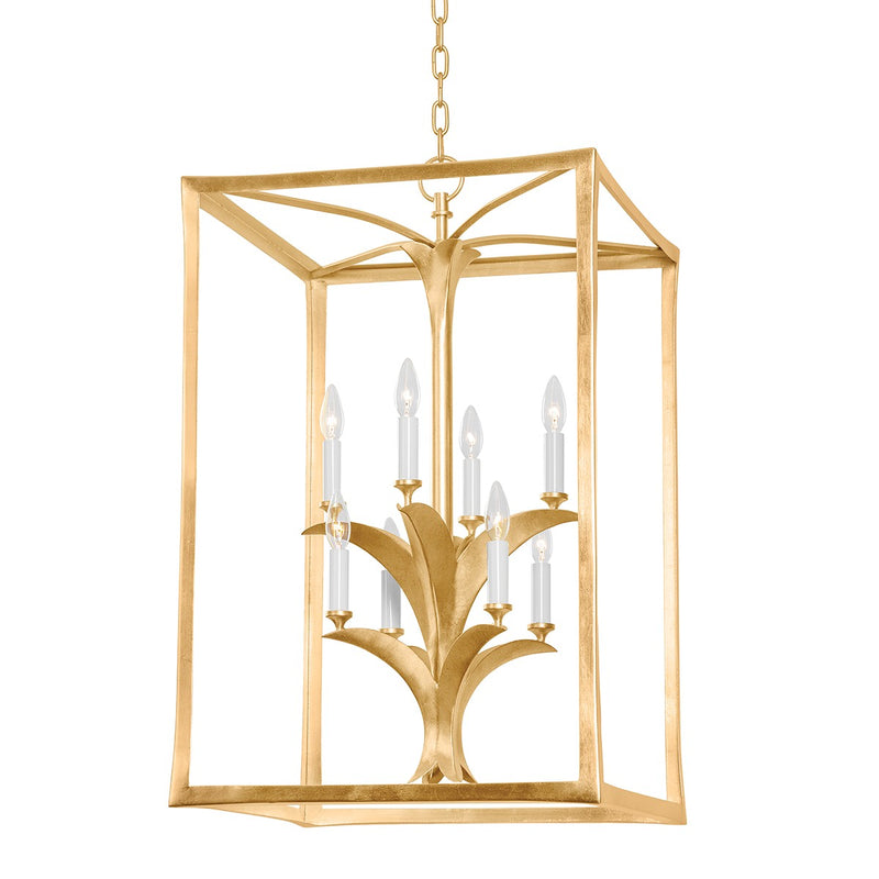 Corbett Lighting 435-47-VGL/GL Eight Light Lantern, Vintage Gold Leaf