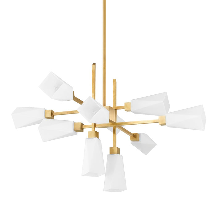 Corbett Lighting 441-46-VB Ten Light Chandelier, Vintage Brass