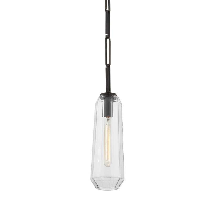 Corbett Lighting 447-14-BBR One Light Pendant, Black Brass