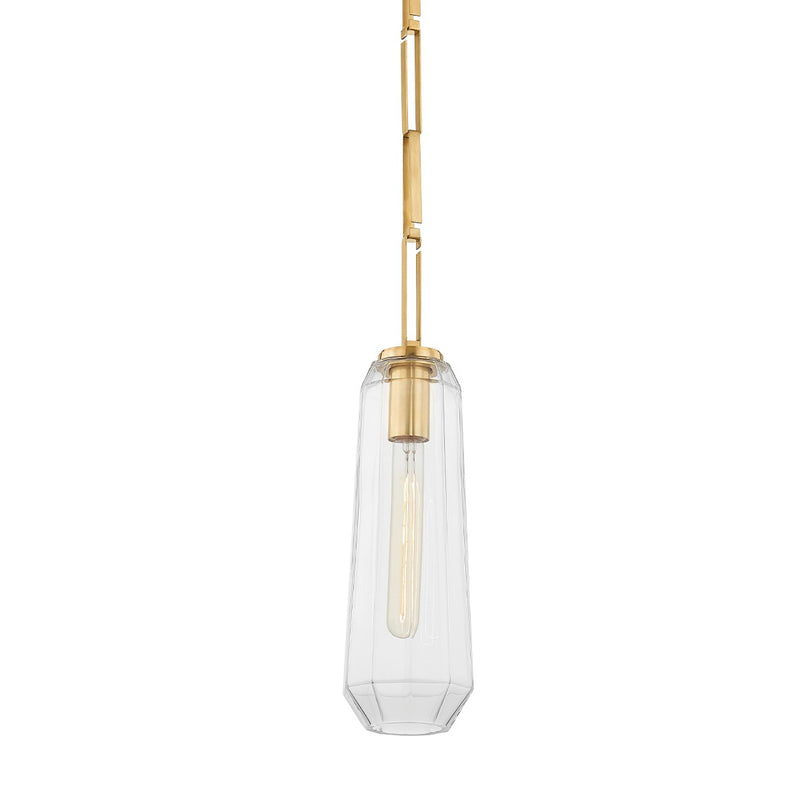 Corbett Lighting 447-14-VB One Light Pendant, Vintage Brass