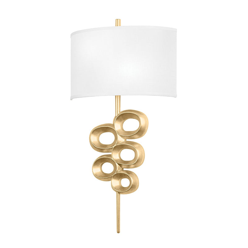 Corbett Lighting 450-16-VGL Two Light Wall Sconce, Vintage Gold Leaf