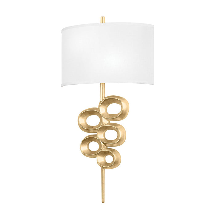 Corbett Lighting 450-16-VGL Two Light Wall Sconce, Vintage Gold Leaf