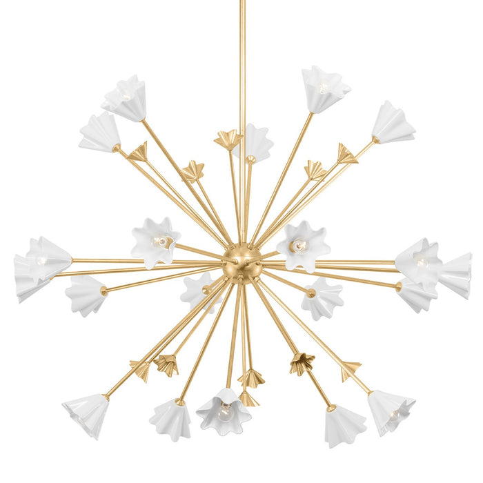 Corbett Lighting 451-44-VGL 20 Light Chandelier, Vintage Gold Leaf