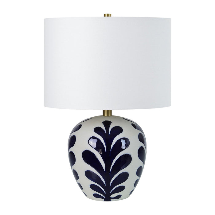 Renwil LPT1224 One Light Table Lamp, Off-White & Navy