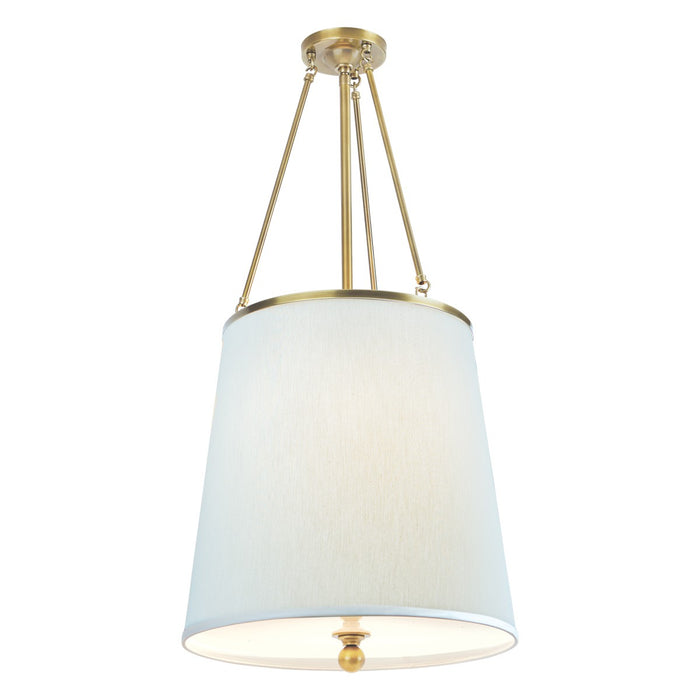 Norwell Lighting 5280_AG_CS Three Light Chandelier, Aged Brass