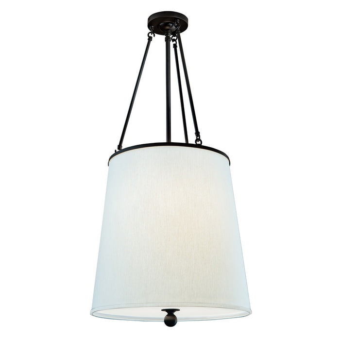 Norwell Lighting 5280_MB_CS Three Light Chandelier, Matte Black