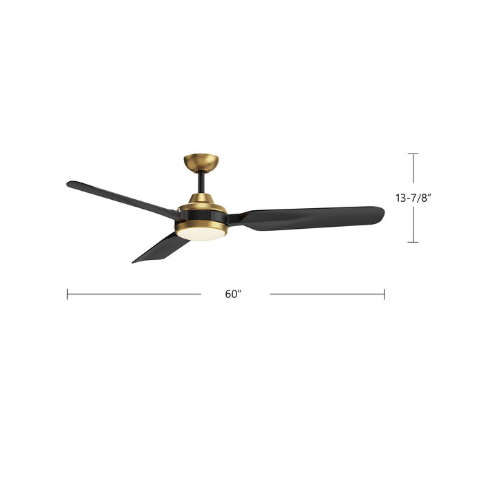 Kuzco Lighting CF95960-BG 60" Ceiling Fan, Brushed Gold