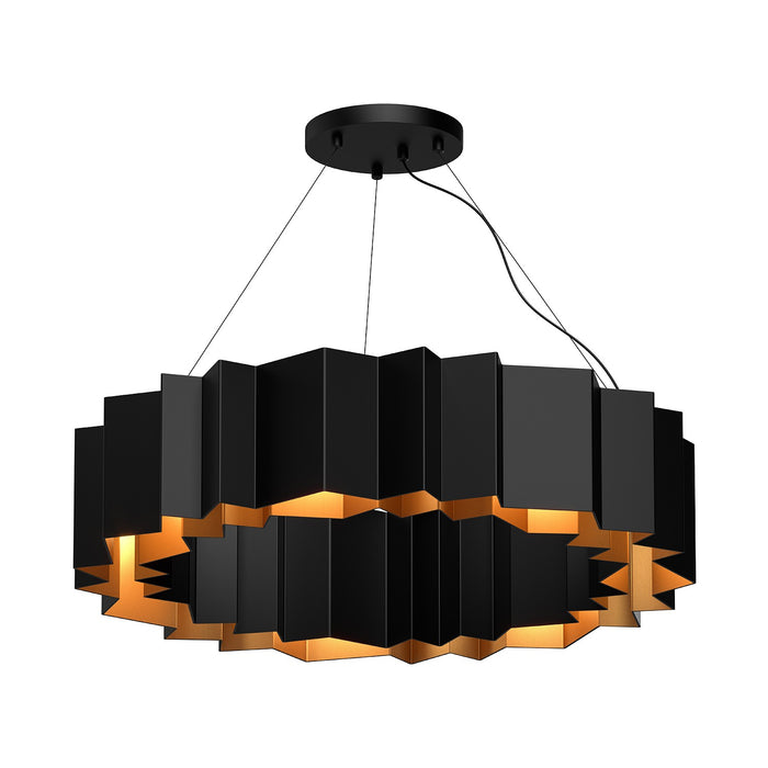 Kuzco Lighting CH58030-BK/GD Seven Light Chandelier, Black/Gold