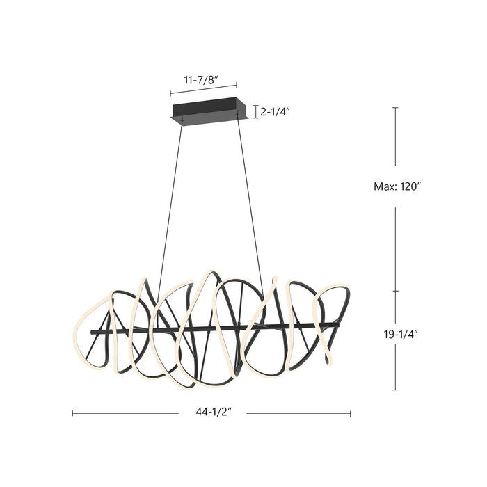 Kuzco Lighting CH96442-BK LED Chandelier, Black