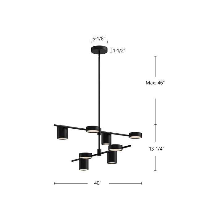Kuzco Lighting CH96840-BK LED Chandelier, Black