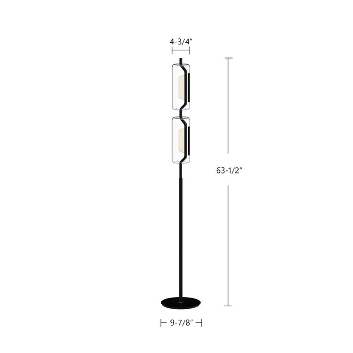 Kuzco Lighting FL28563-BK LED Floor Lamp, Black