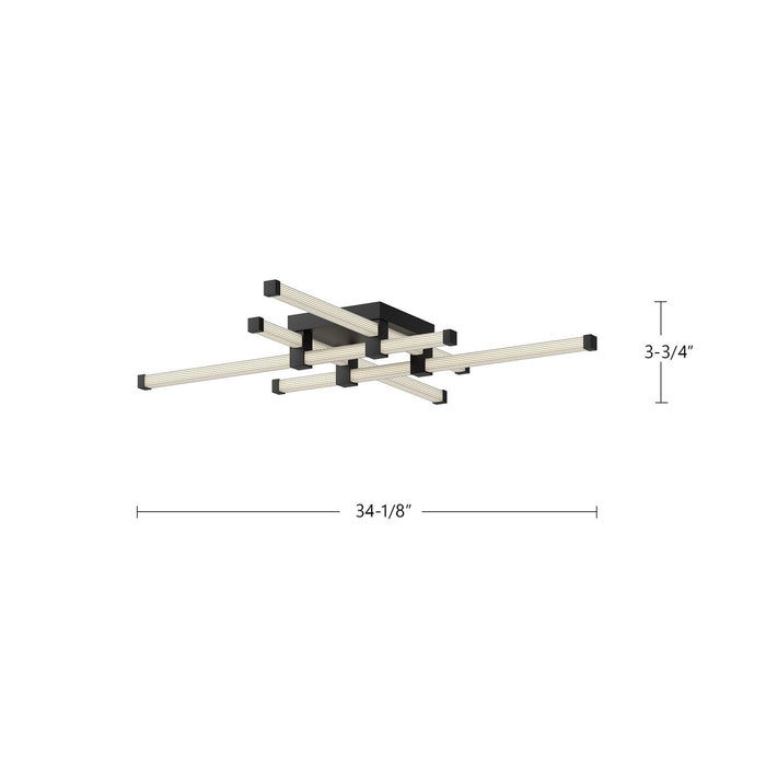 Kuzco Lighting FM23534-BK LED Flush Mount, Black