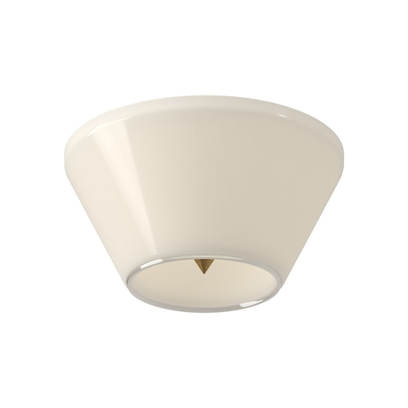 Kuzco Lighting FM45707-BG/GO LED Flush Mount, Brushed Gold/Glossy Opal Glass