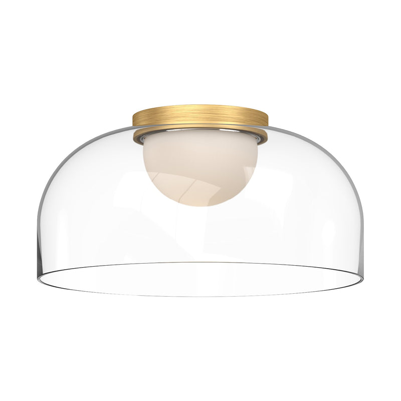 Kuzco Lighting FM52512-BG/CL LED Flush Mount, Brushed Gold/Clear