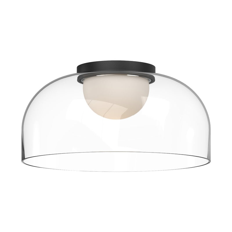 Kuzco Lighting FM52512-BK/CL LED Flush Mount, Black/Clear