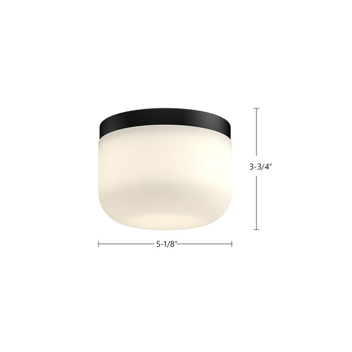 Kuzco Lighting FM53005-BK/OP LED Flush Mount, Black/Opal Glass