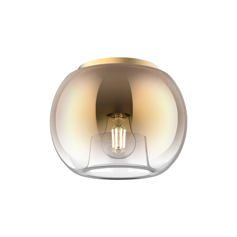 Kuzco Lighting FM57508-BG/CP One Light Flush Mount, Brushed Gold/Copper
