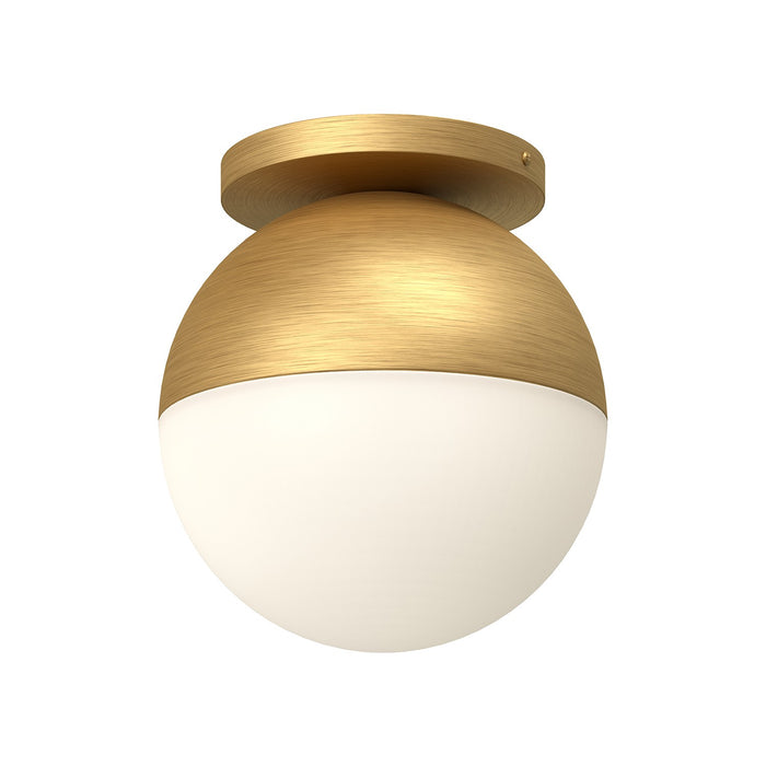 Kuzco Lighting FM58310-BG/OP One Light Flush Mount, Brushed Gold/Opal Glass