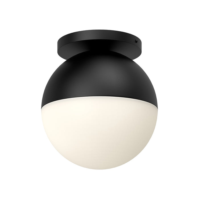 Kuzco Lighting FM58310-BK/OP One Light Flush Mount, Black/Opal Glass