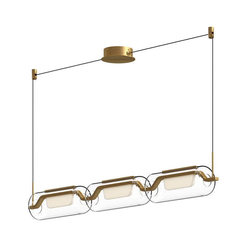 Kuzco Lighting LP28543-BG LED Linear Pendant, Brushed Gold