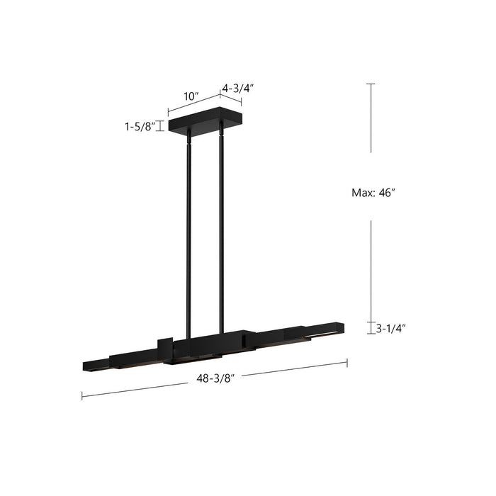 Kuzco Lighting LP29548-BK LED Linear Pendant, Black
