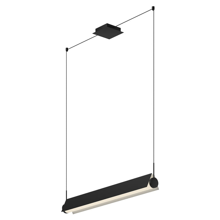 Kuzco Lighting LP73536-BK/WH LED Linear Pendant, Black/White