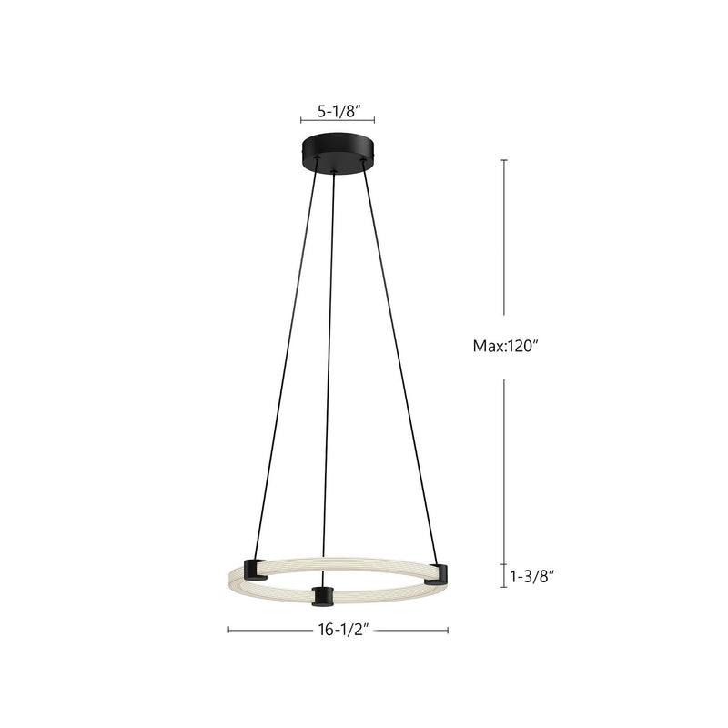 Kuzco Lighting PD24716-BK LED Pendant, Black
