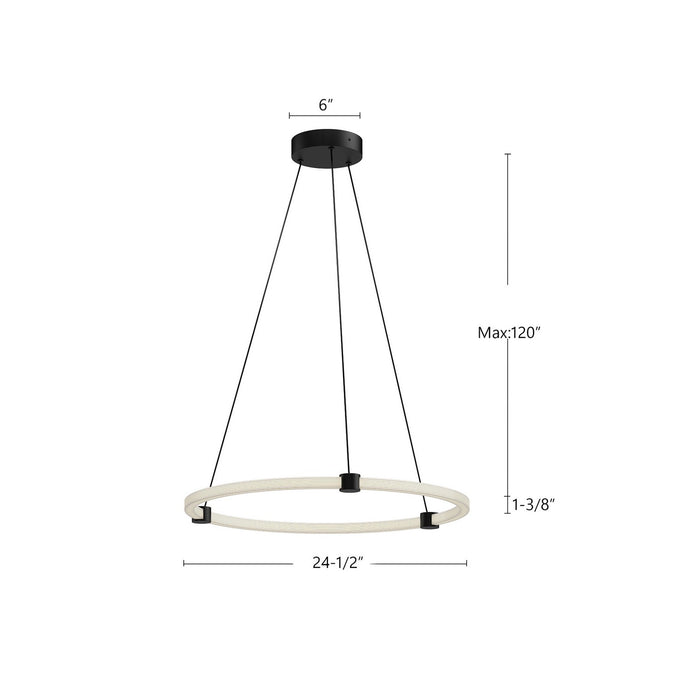 Kuzco Lighting PD24724-BK LED Pendant, Black