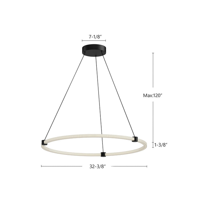 Kuzco Lighting PD24732-BK LED Pendant, Black