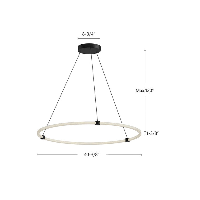 Kuzco Lighting PD24748-BK LED Pendant, Black