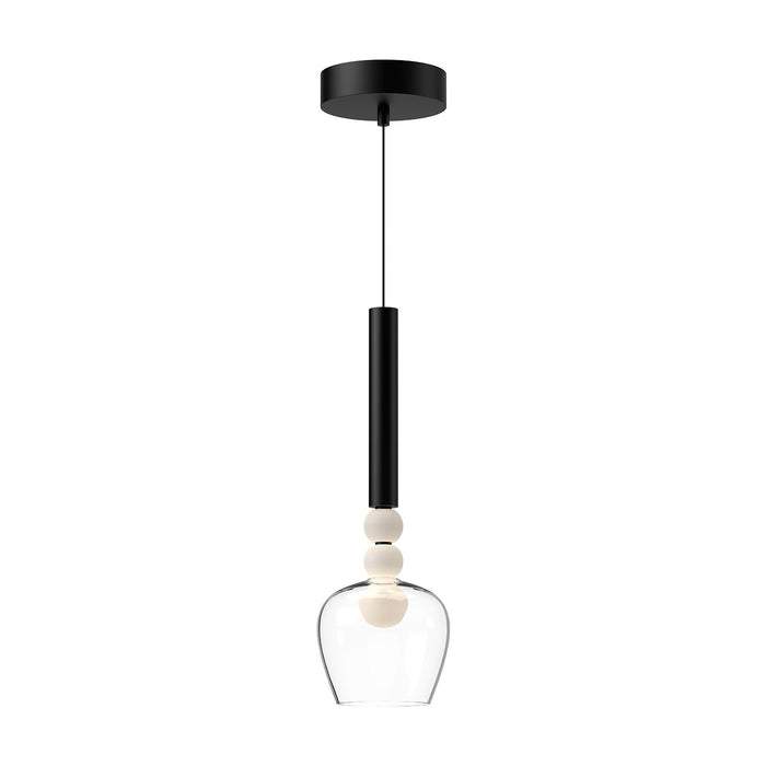 Kuzco Lighting PD30501-BK/CL LED Pendant, Black/Clear